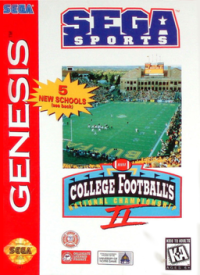 College Football's National Championship II Sega Genesis US box art